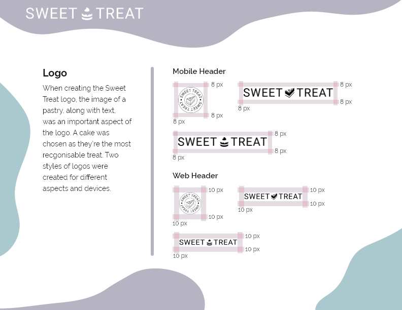 Image of a brand guide for Sweet Treat