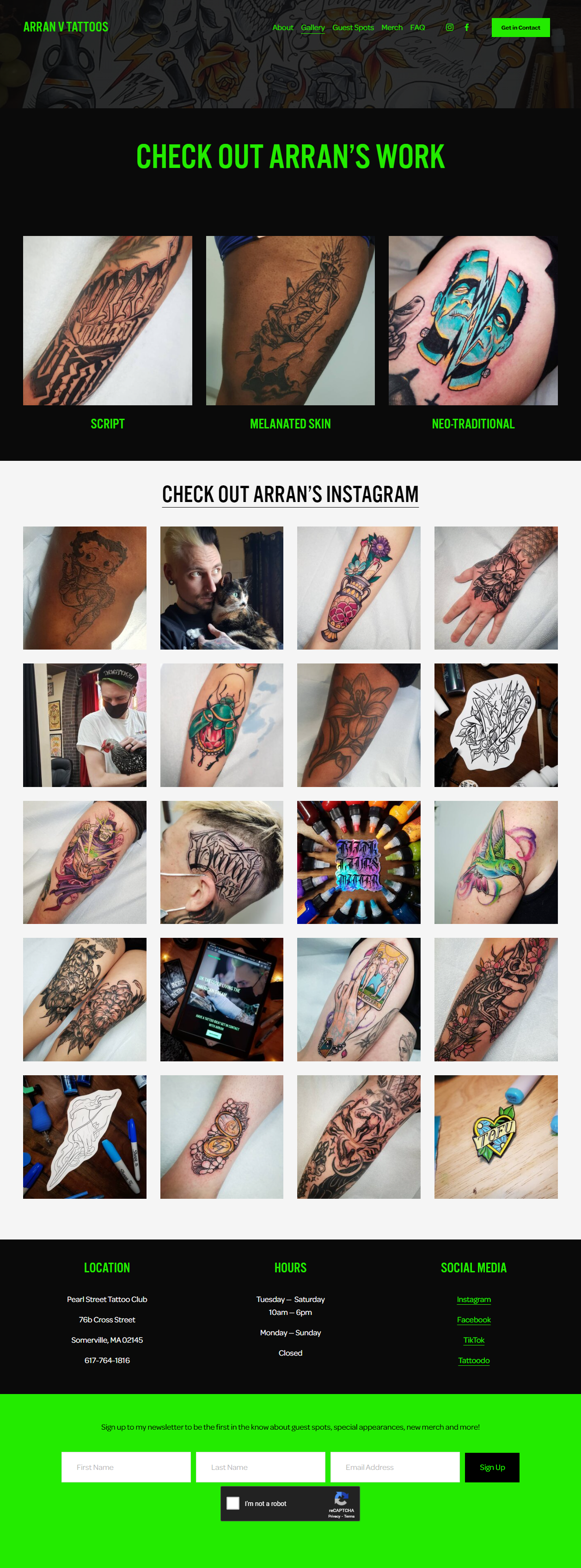 Image of of Arran V Tattoos Gallary page